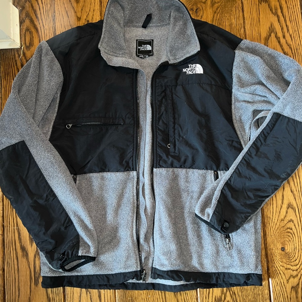 North face denali mens jacket medium grey/black in great condition M